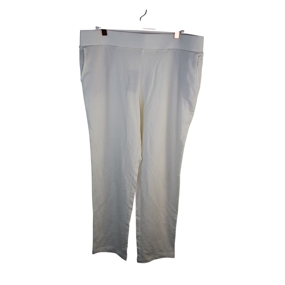 J. Jill PureJill Slim Leg Cream Stretchy Pants Pockets Casual Lagenlook M Petite
